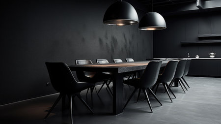 minimalist black interior backgroundの素材