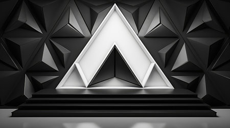 triangle geometric podium backgroundの素材