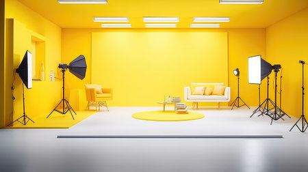 cheerful bright studio backgroundの素材