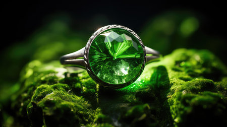 eco circle green backgroundの素材