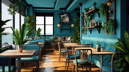 aroma coffee restaurant backgroundの素材