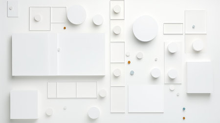 simple white shapes backgroundの素材