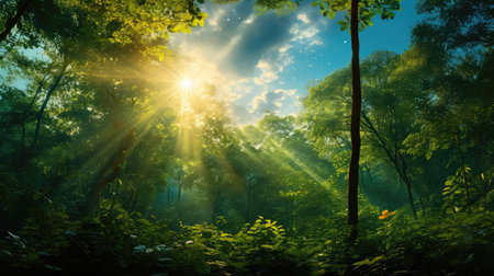 sunny sunshine sky backgroundの素材
