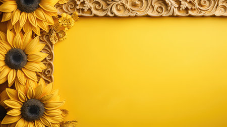 design frame yellow backgroundの素材