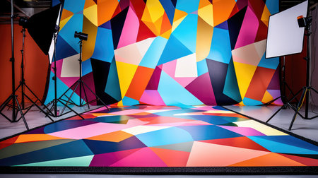 color floor studio backgroundの素材