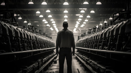 factory light industrial backgroundの素材