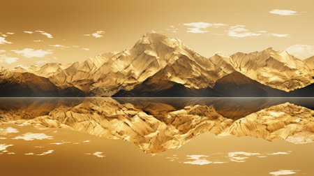 metallic reflection gold backgroundの素材