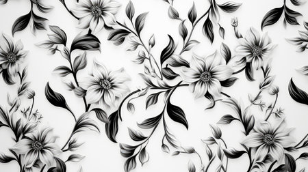 vintage floral ornament backgroundの素材