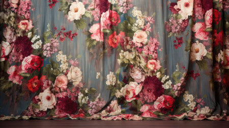 retro vintage flower backgroundの素材