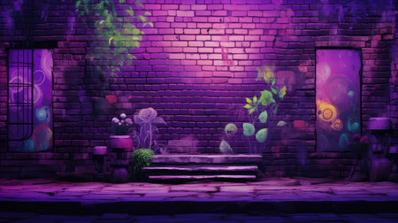 color wall purple backgroundの素材