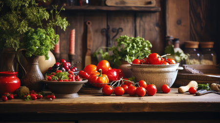 chef kitchen food backgroundの素材