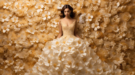 nature golden flower backgroundの素材