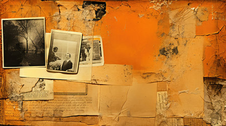 vintage grunge orange backgroundの素材
