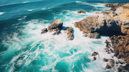 beach turquoise ocean backgroundの素材
