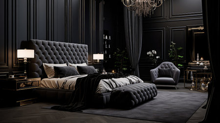 minimalist black interior backgroundの素材