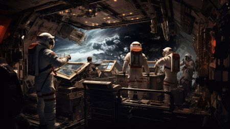 exploration space tech backgroundの素材