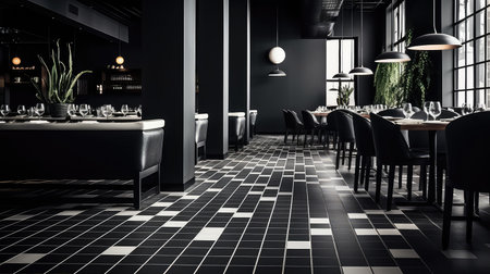 dining black restaurant backgroundの素材