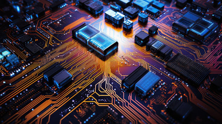 internet digital technology backgroundの素材