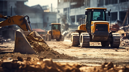 infrastructure construction industrial backgroundの素材