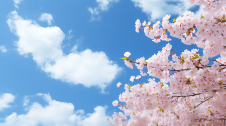 clear spring sky backgroundの素材