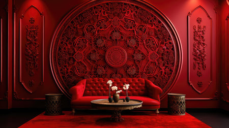 typography design red backgroundの素材