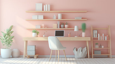 interior room pastel backgroundの素材