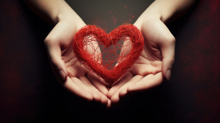 passion love heart backgroundの素材