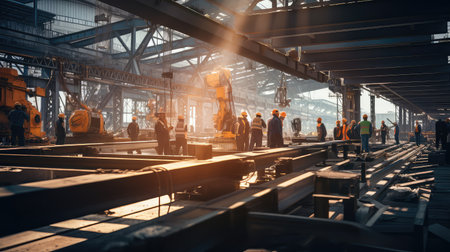 infrastructure construction industrial backgroundの素材