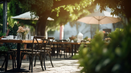 dining blurry restaurant backgroundの素材