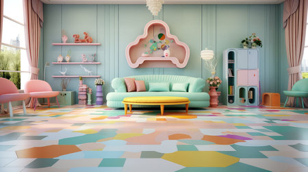 abstract floor pastel backgroundの素材