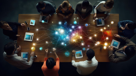 connectivity network internet backgroundの素材