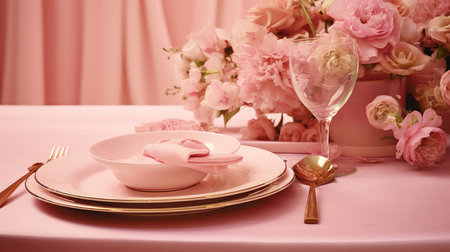 romance wedding pink backgroundの素材