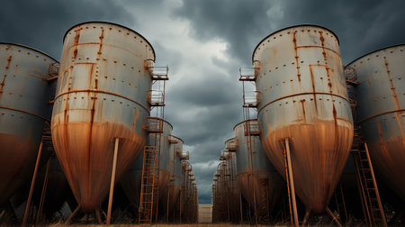 infrastructure concrete industrial backgroundの素材