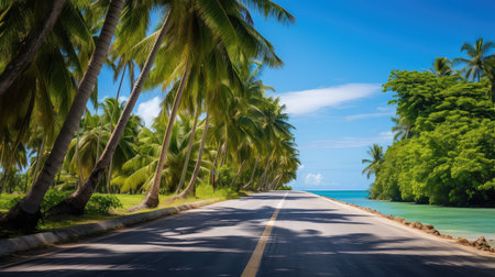 eco green road backgroundの素材