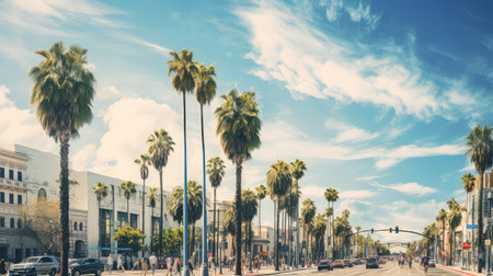 beach palm summer backgroundの素材