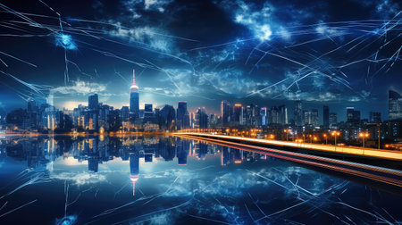 internet connect tech backgroundの素材