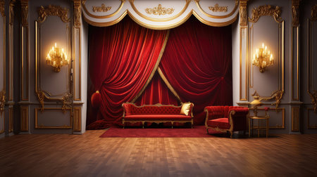 decor curtain room backgroundの素材