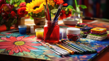 abstract creative table backgroundの素材