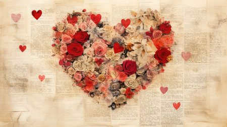 affection love heart backgroundの素材