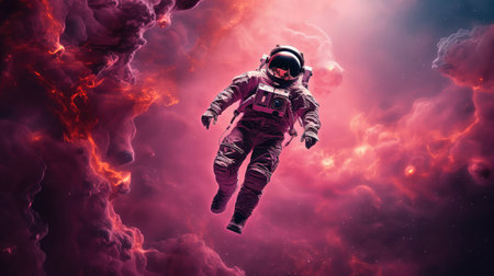 celestial space pink backgroundの素材