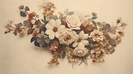 floral vintage flower backgroundの素材