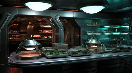 technology space food backgroundの素材