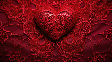 romance red heart backgroundの素材