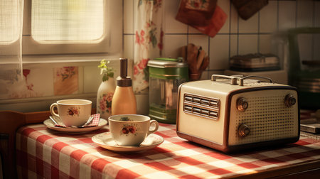 retro vintage table backgroundの素材