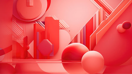 modern layout red backgroundの素材