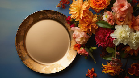 luxury plate gold backgroundの素材