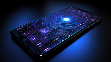 innovation dark technology backgroundの素材