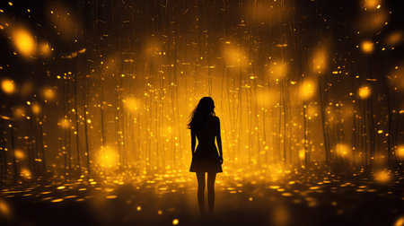 vibrant yellow stars backgroundの素材