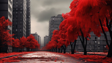 foliage red autumn backgroundの素材