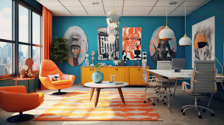 computer office room backgroundの素材